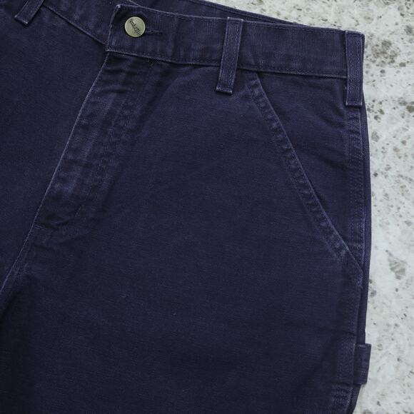 RARE Vintage Carhartt B25 MDT Midnight Blue Carpenter Shorts 30x8.5 - Picture 11 of 14
